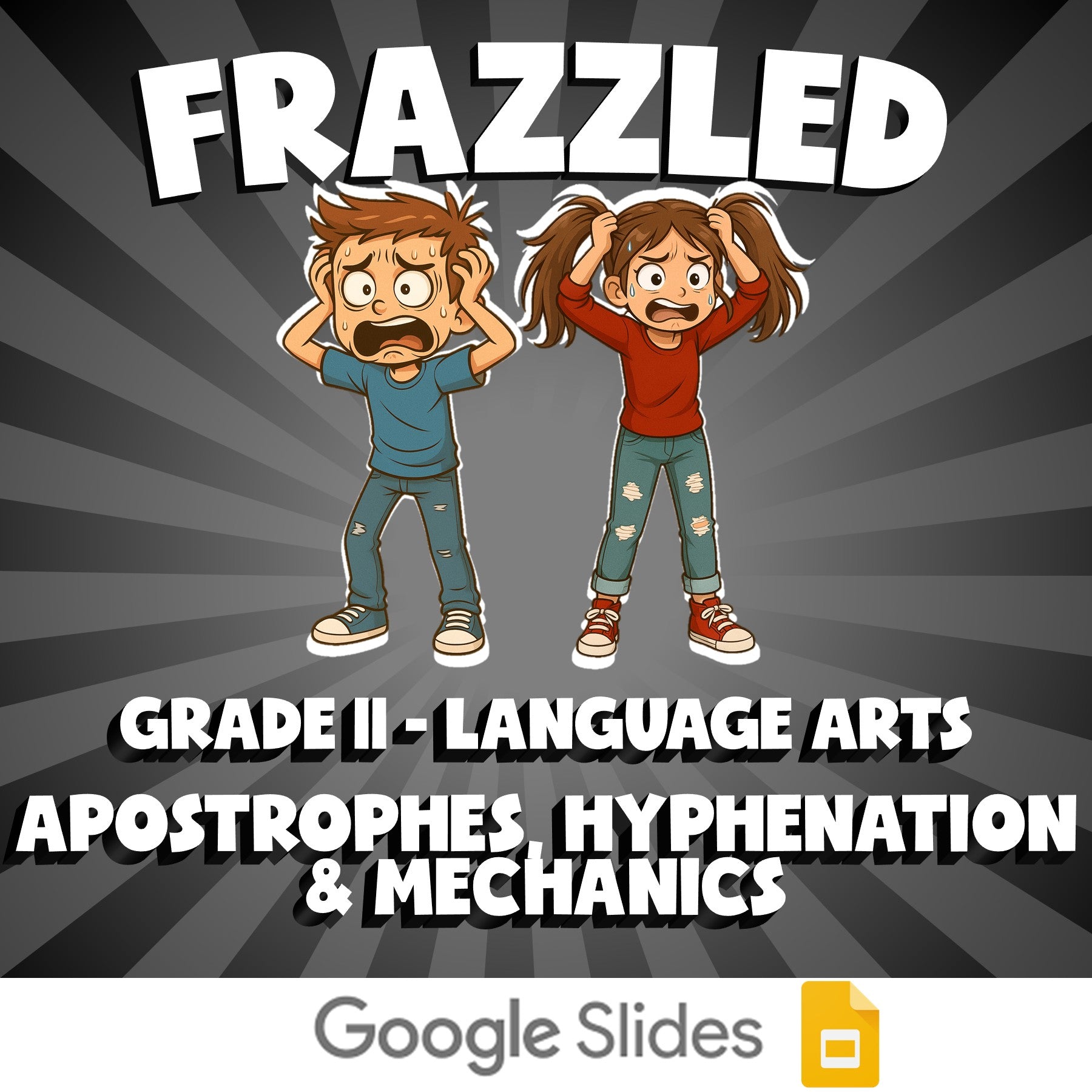 Apostrophes, Hyphenation & Mechanics FRAZZLED ELA Game - No Prep Grade 11 Review