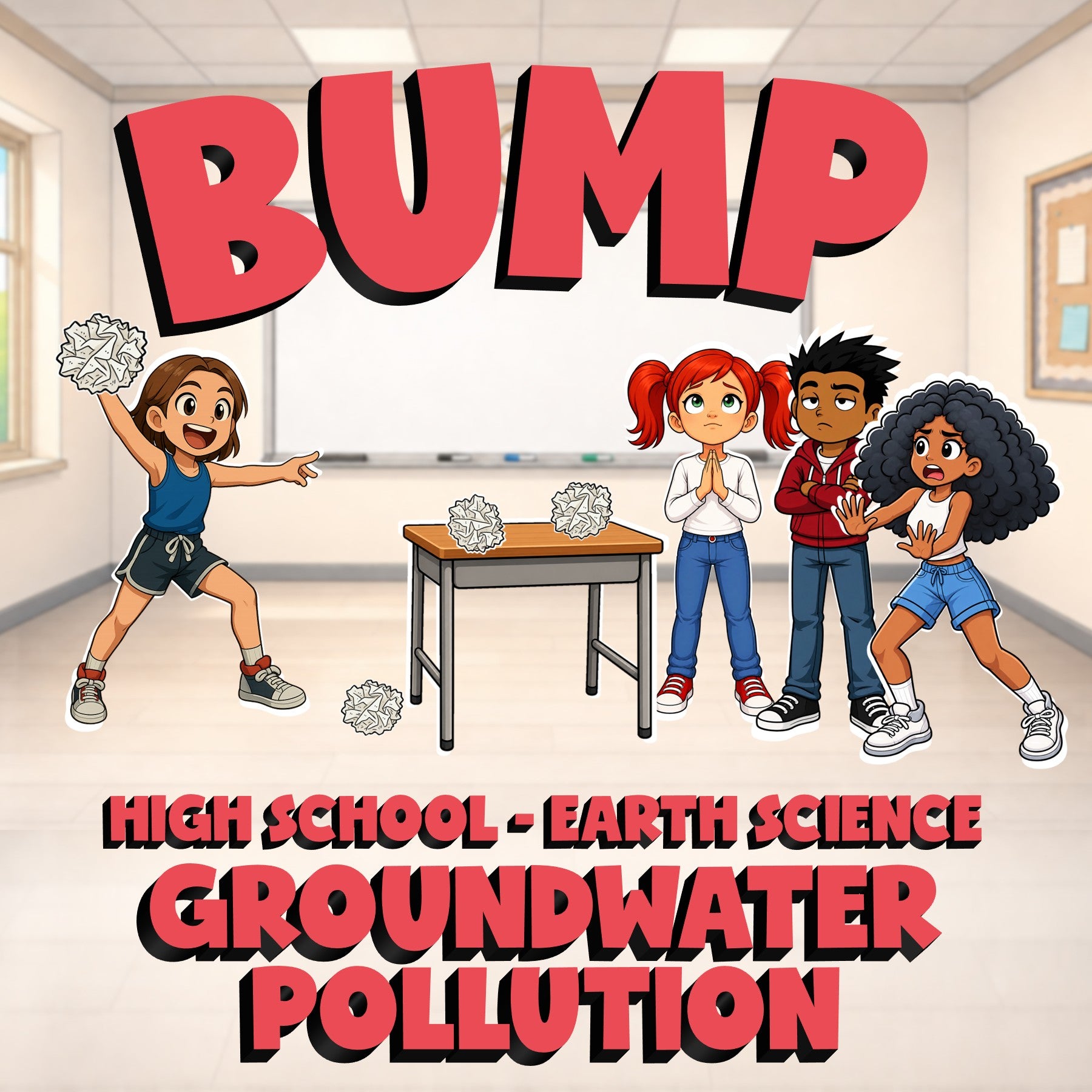 Groundwater Pollution BUMP Game - No Prep Earth Science Review Activity