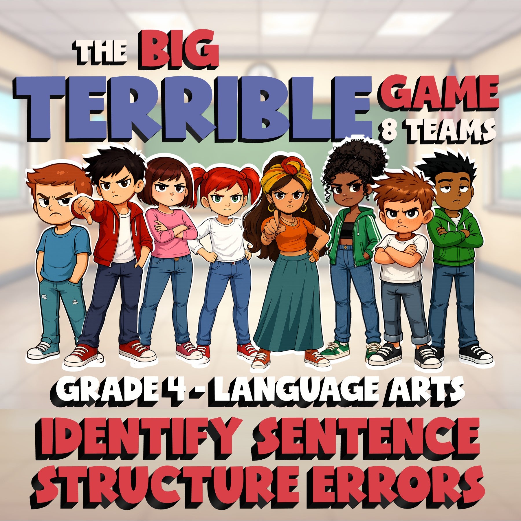 Identify Sentence Structure Errors BIG TERRIBLE GAME - Grade 4 ELA Review