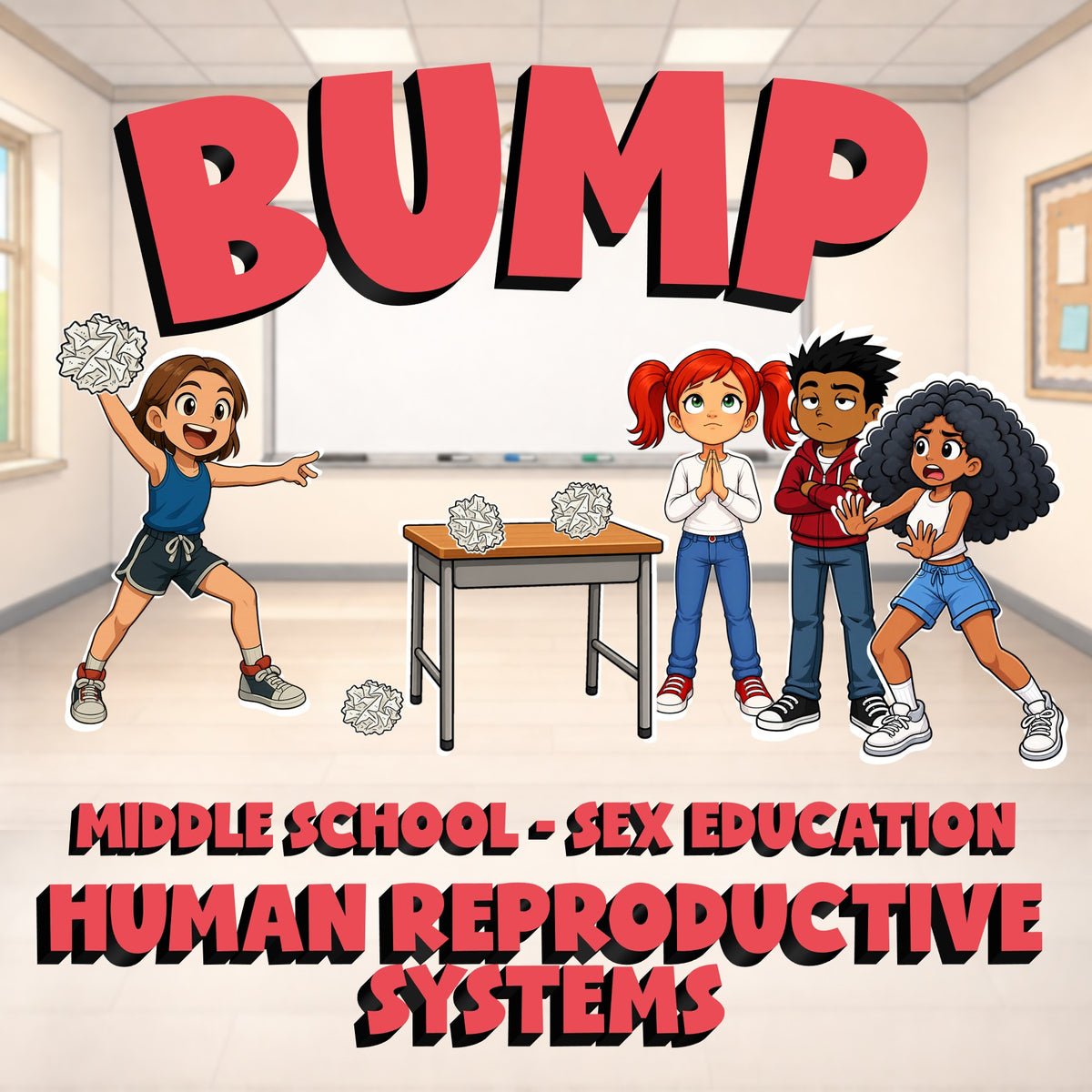 Human Reproductive Systems BUMP Game - No Prep Middle School Sex Education