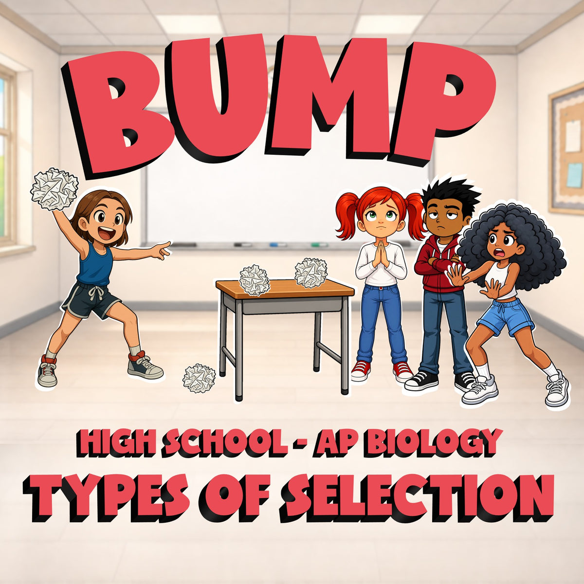 Types of Selection BUMP Science Game - No Prep AP Biology Review Activity