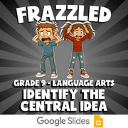Identify the Central Idea FRAZZLED ELA Game - No Prep Grade 9 Review Activity
