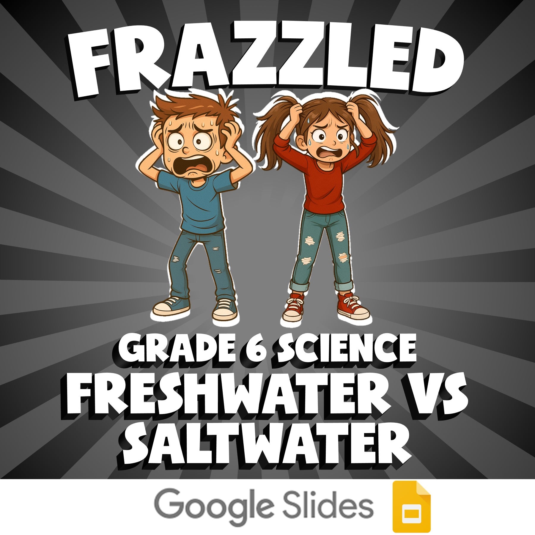 Freshwater vs Saltwater FRAZZLED Science Game - No Prep Grade 6 Review Activity