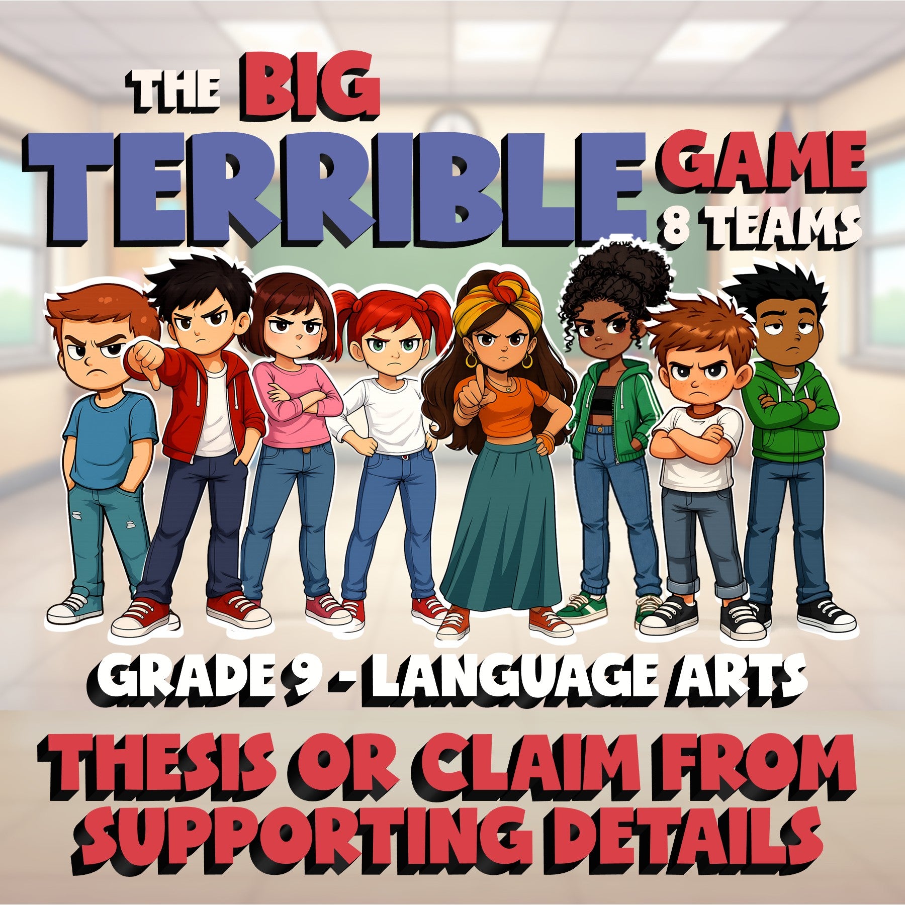 Thesis or Claim from Supporting Details BIG TERRIBLE GAME - Grade 9 ELA Review