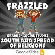 South Asia Spread of Religions FRAZZLED Socials Game - No Prep Grade 7 Review