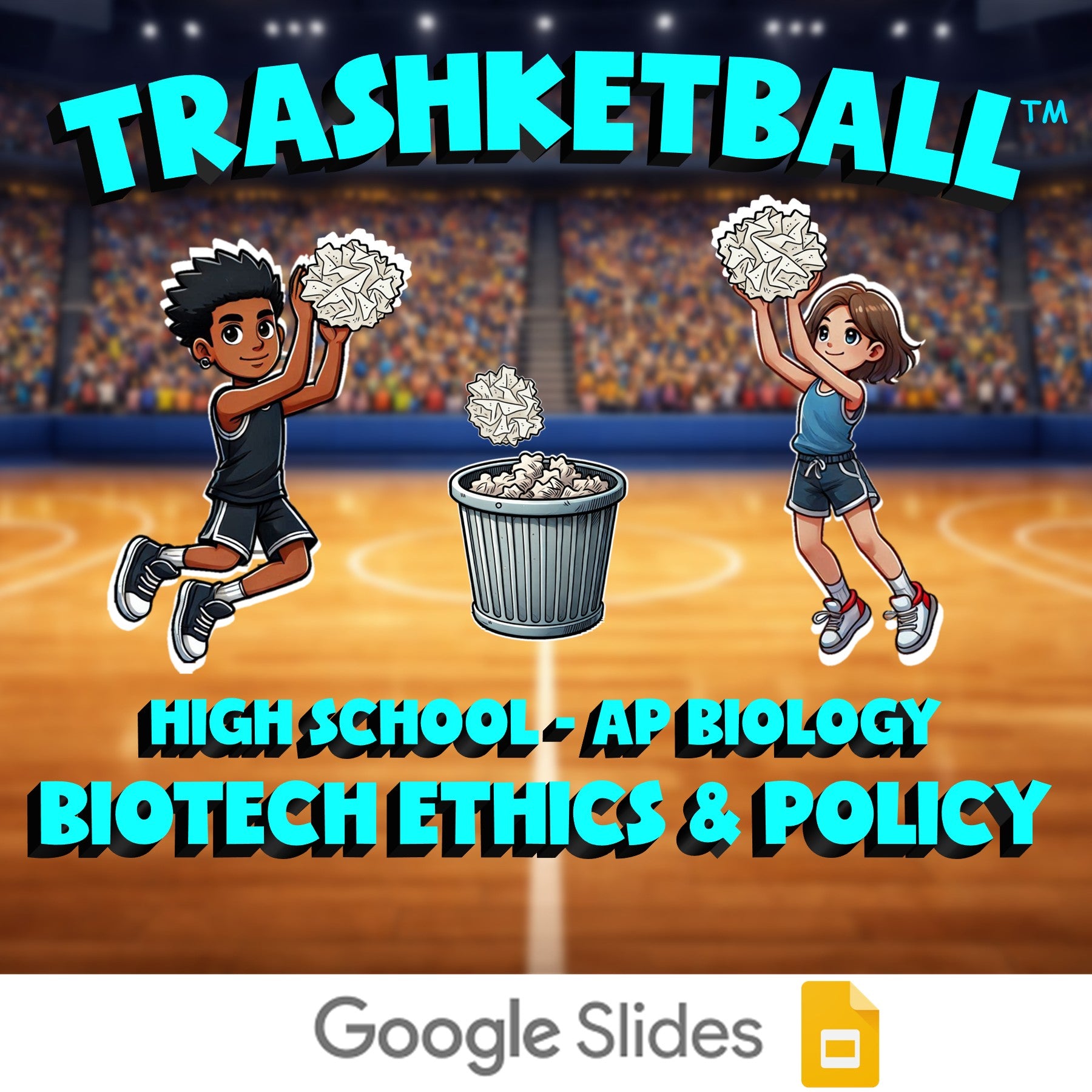 Biotech Ethics & Policy TRASHKETBALL Science Game - No Prep AP Biology Review