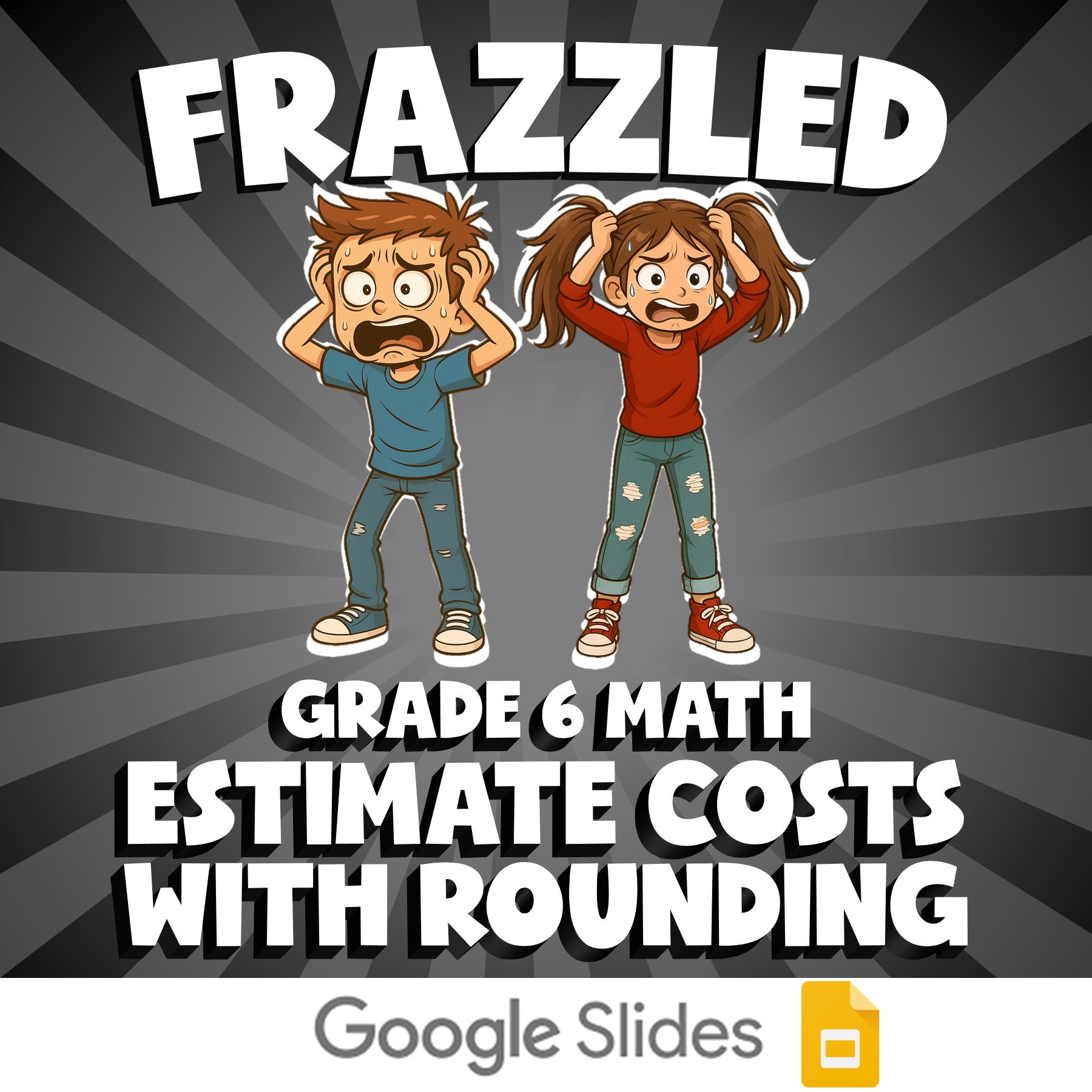 Estimate Costs with Rounding FRAZZLED Math Game - No Prep Grade 6 Review