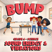 Sound Energy & Vibrations BUMP Science Game - No Prep Grade 6 Review Activity
