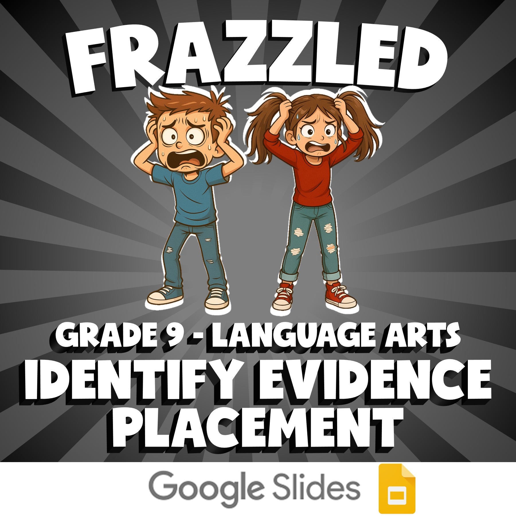 Identify Evidence Placement FRAZZLED ELA Game - No Prep Grade 9 Review Activity