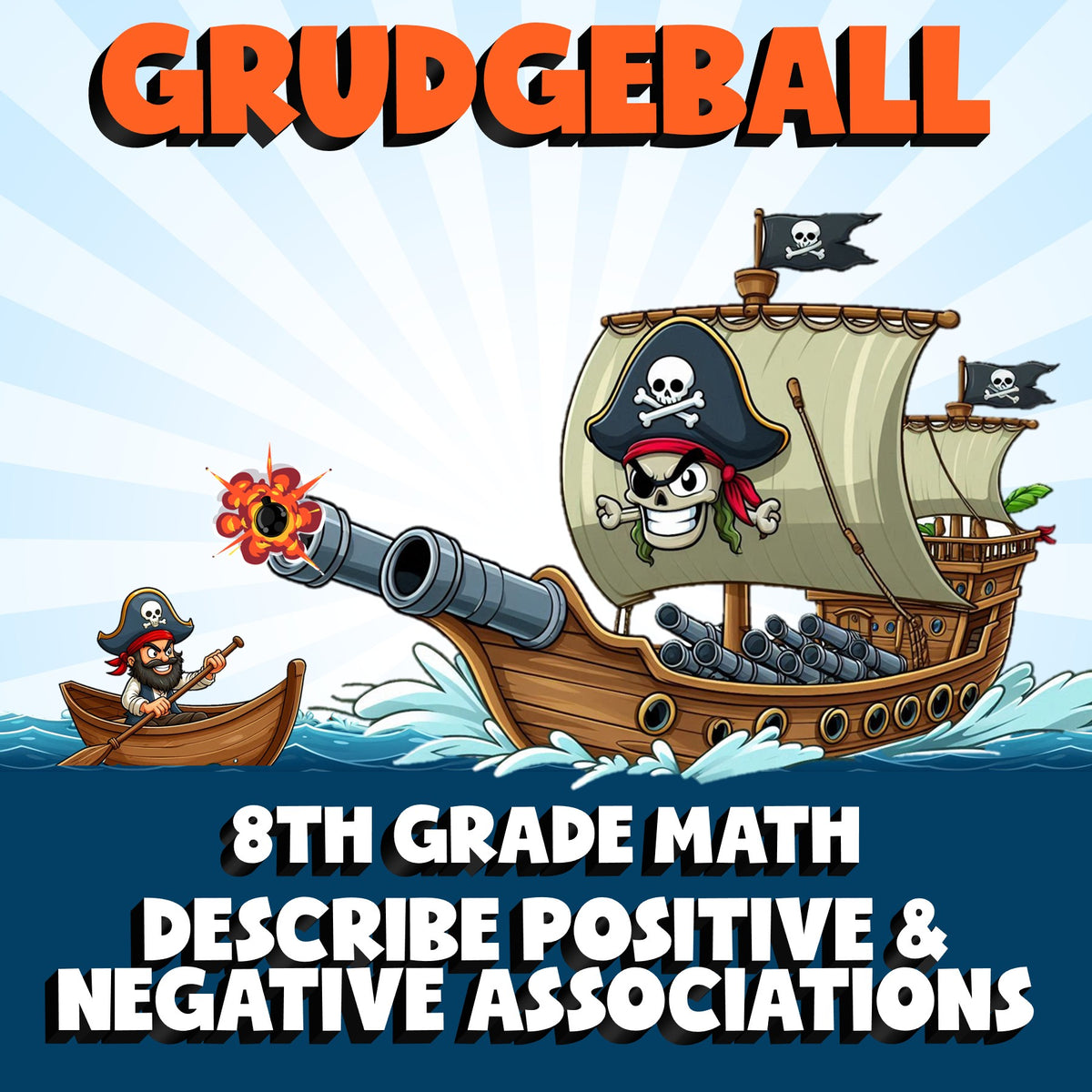 Describe Positive & Negative Associations GRUDGEBALL Math Game - No Prep Grade 8