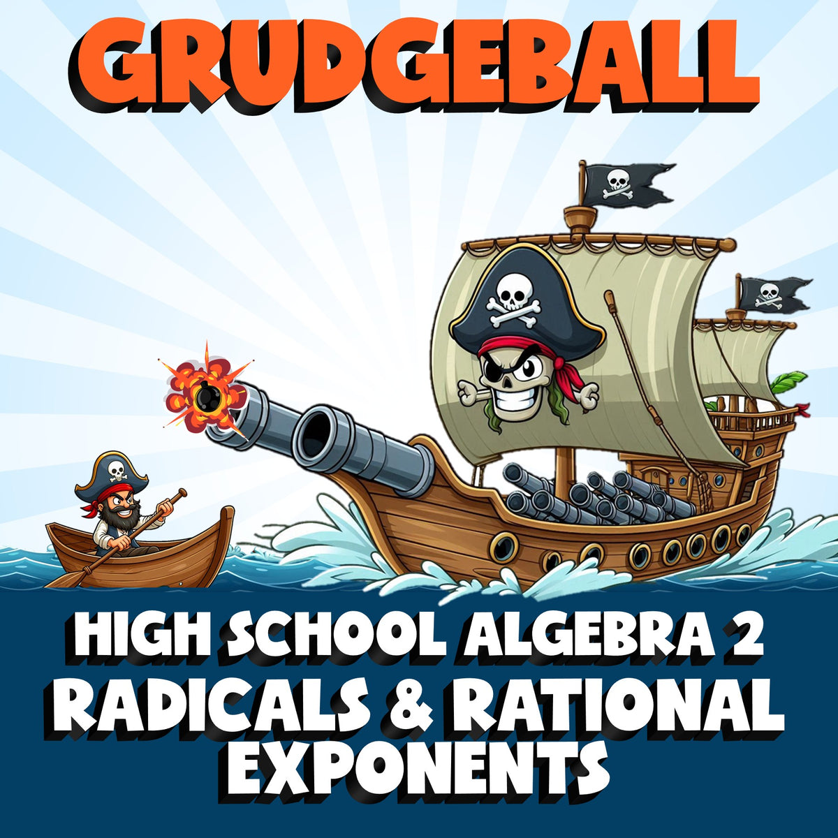 Radicals & Rational Exponents GRUDGEBALL Math Game - No Prep Algebra 2 Review