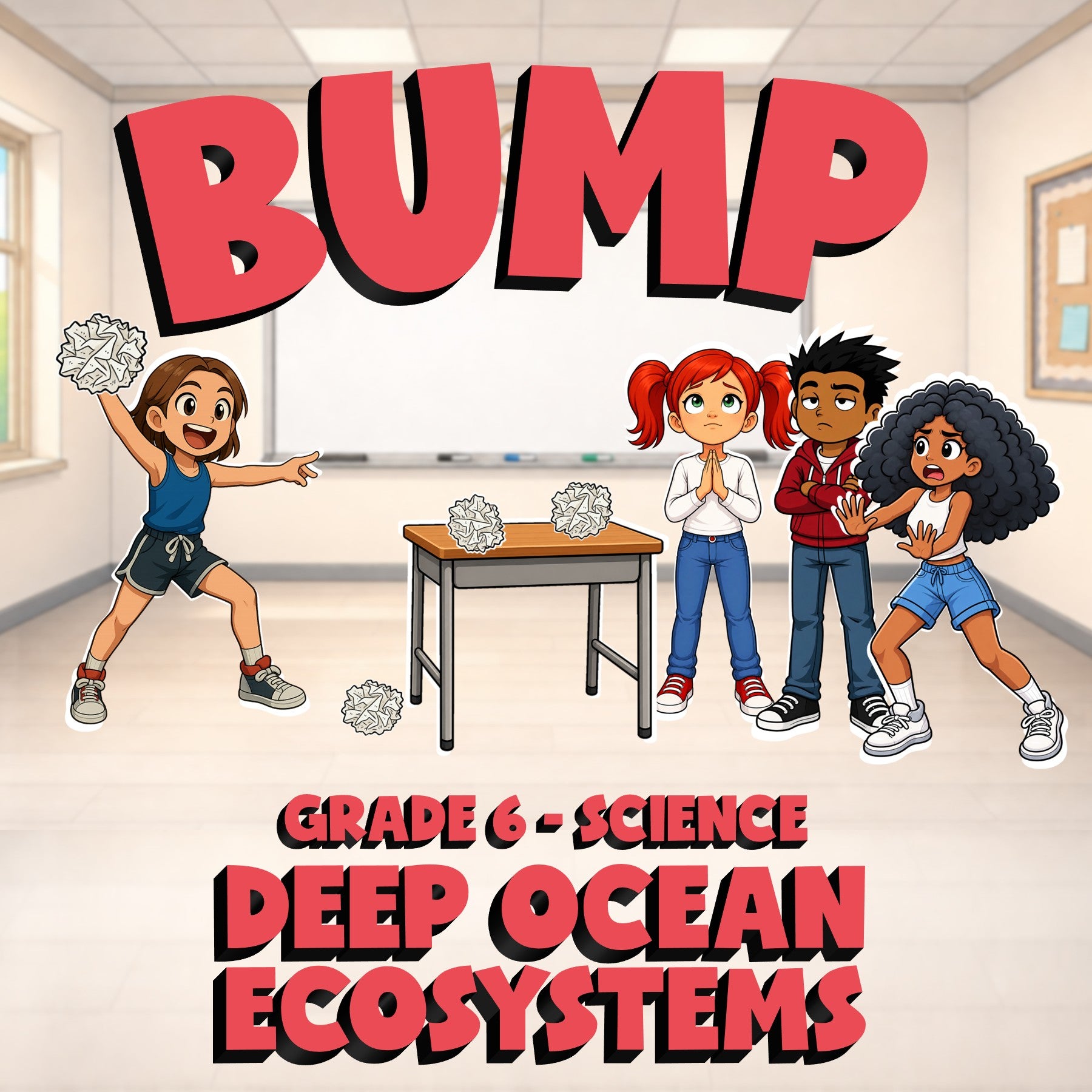 Deep Ocean Ecosystems BUMP Science Game - No Prep Grade 6 Review Activity
