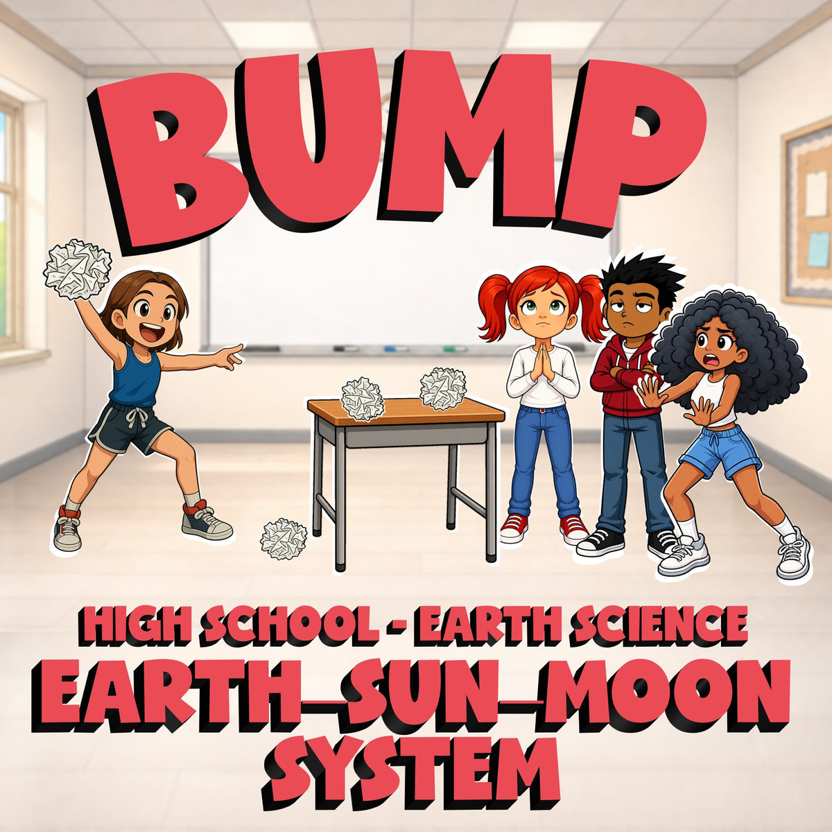 Earth–Sun–Moon System BUMP Game - No Prep Earth Science Review Activity