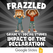 Impact of the Declaration FRAZZLED Socials Game - No Prep Grade 4 Review