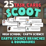 Earth Science Branches & Boundaries SCOOT TASK CARDS Game - Earth Science