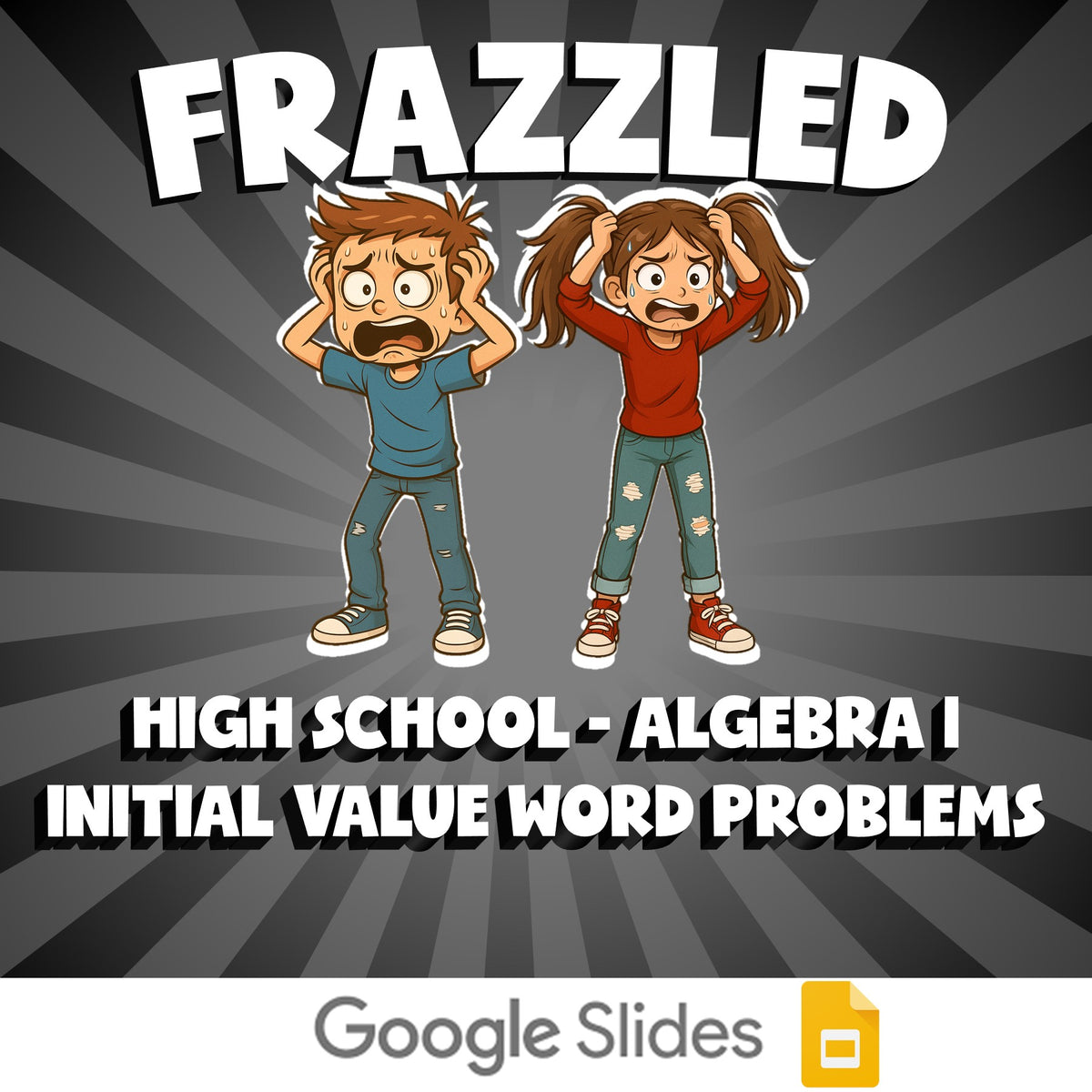 Initial Value Word Problems FRAZZLED Math Game - No Prep Algebra 1 Review