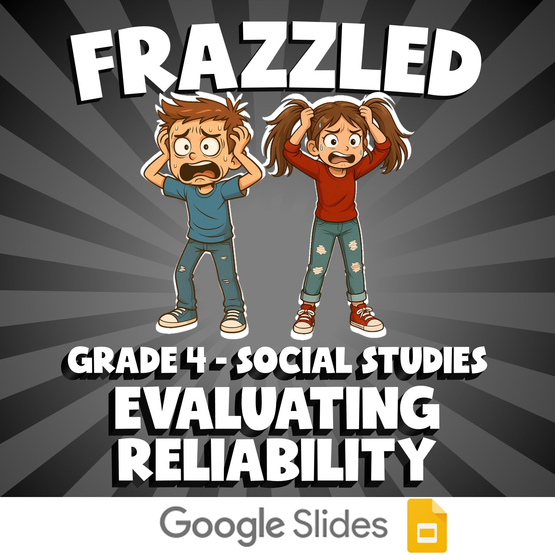 Evaluating Reliability FRAZZLED Socials Game - No Prep Grade 4 Review Activity