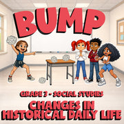 Changes in Historical Daily Life BUMP Socials Game - No Prep Grade 3 Review