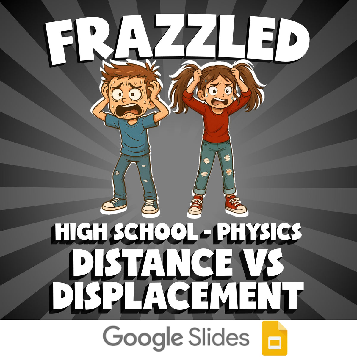 Distance vs Displacement FRAZZLED Science Game - No Prep Physics Review Activity