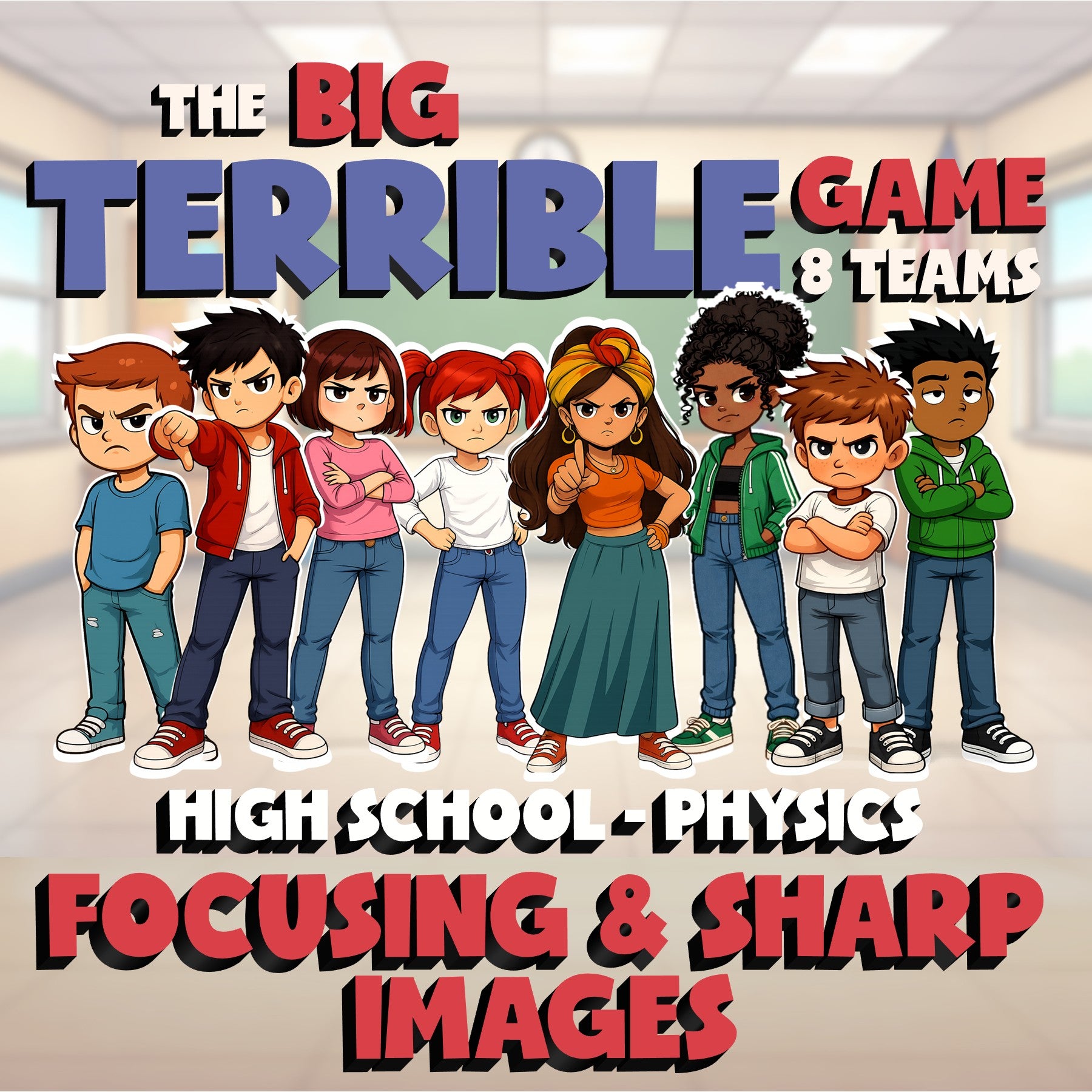 Focusing & Sharp Images BIG TERRIBLE GAME - No Prep Physics Science Review