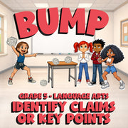 Identify Claims or Key Points BUMP ELA Game - No Prep Grade 5 Review Activity