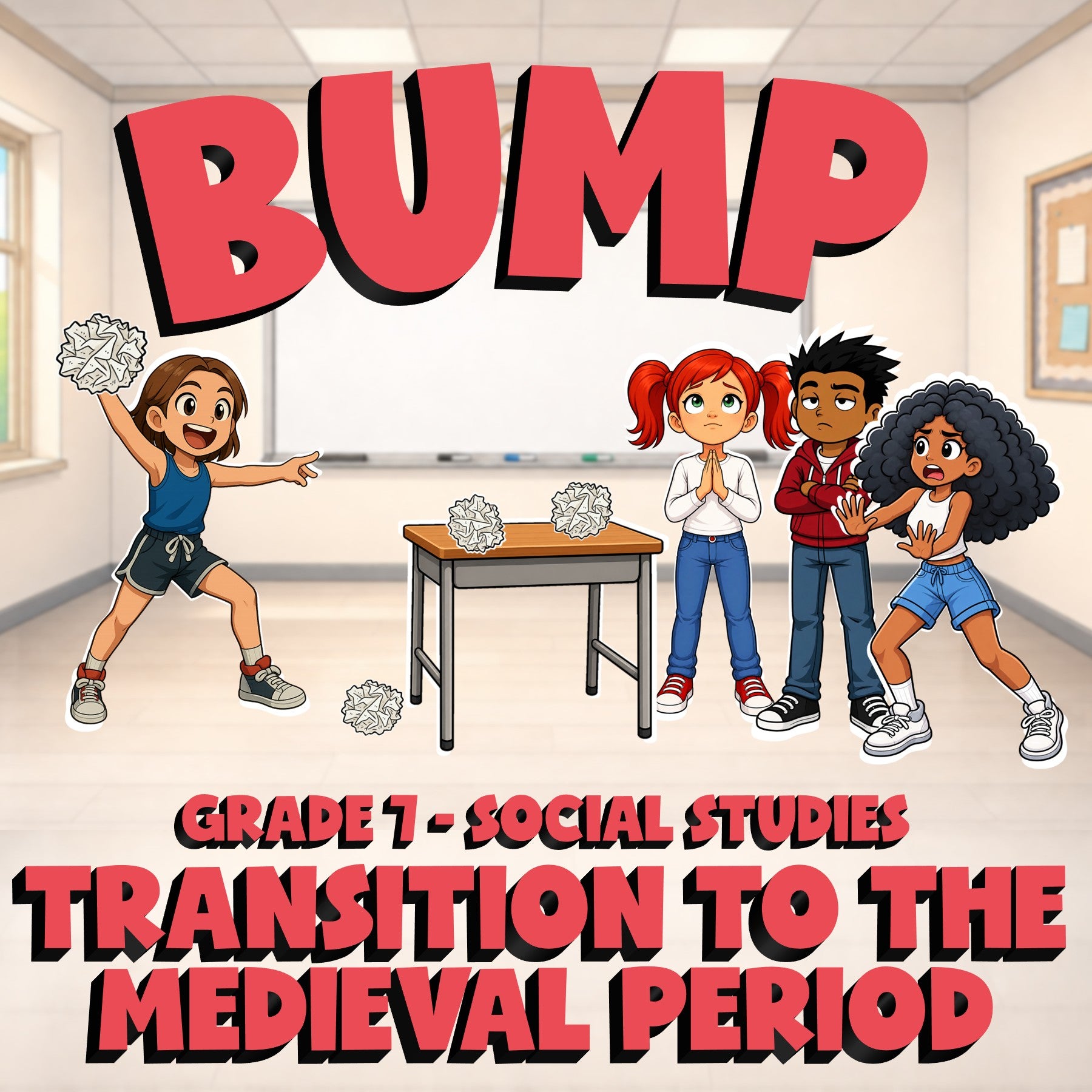 Transition to the Medieval Period BUMP Socials Game - No Prep Grade 7 Review