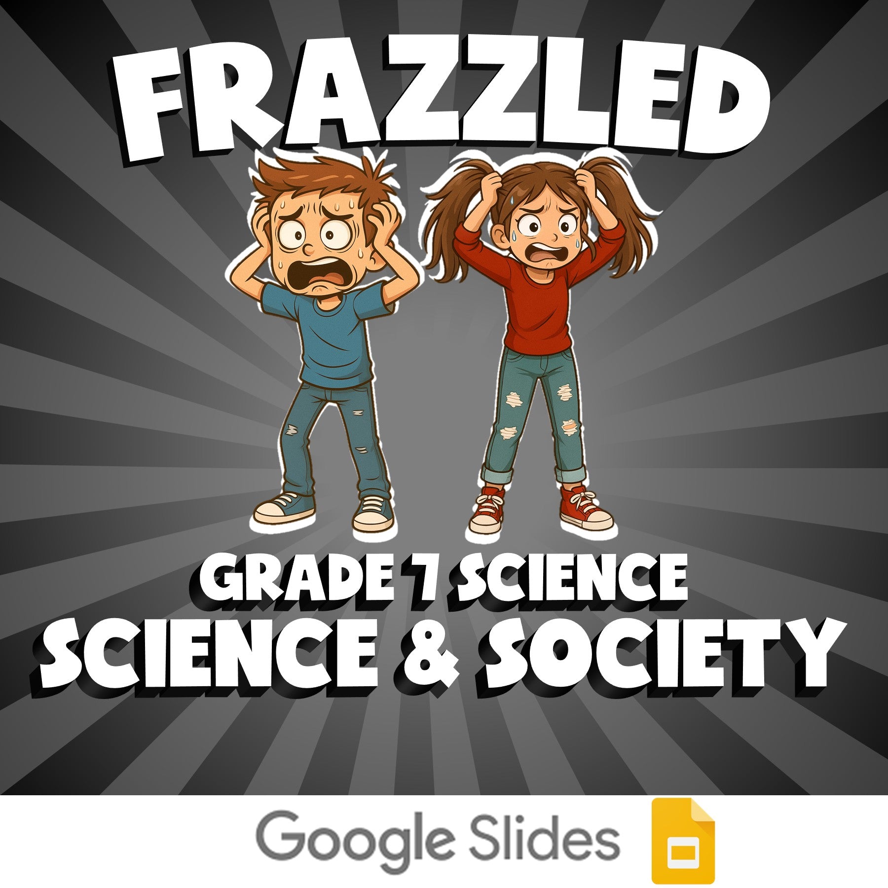 Science & Society FRAZZLED Science Game - No Prep Grade 7 Review Activity