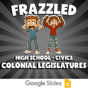 Colonial Legislatures FRAZZLED Civics Game - No Prep Review Activity