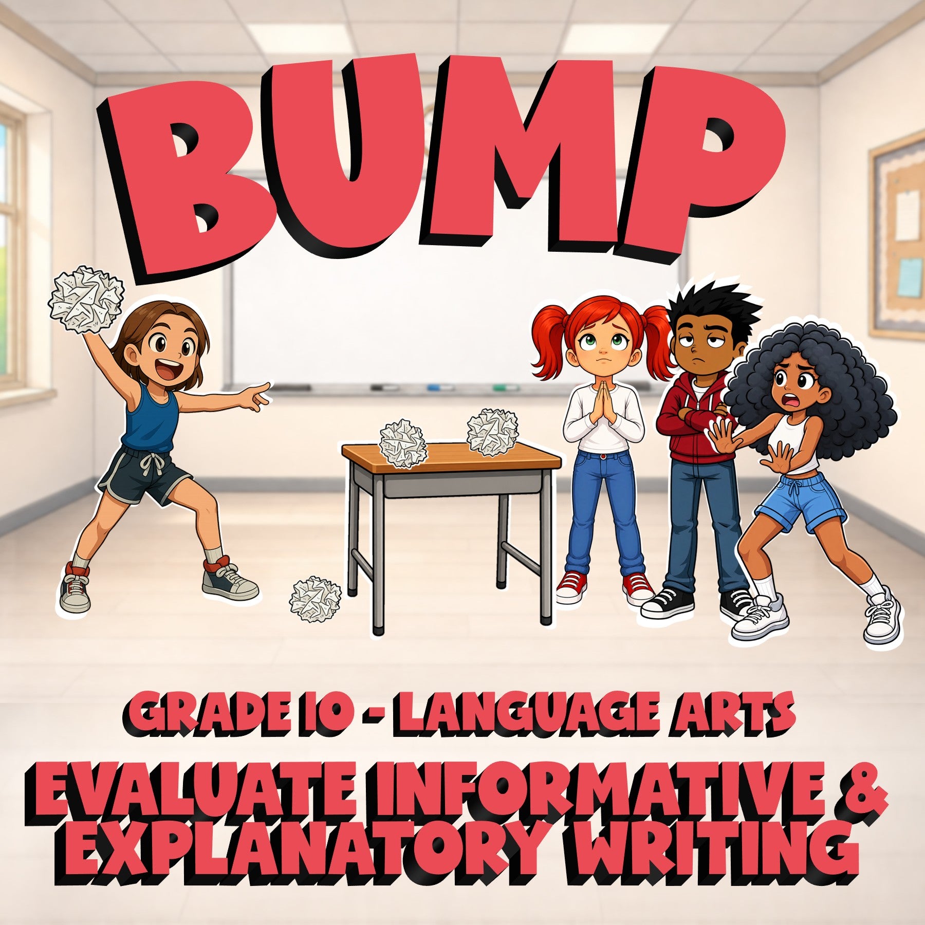 Evaluate Informative & Explanatory Writing BUMP ELA Game - No Prep Grade 10