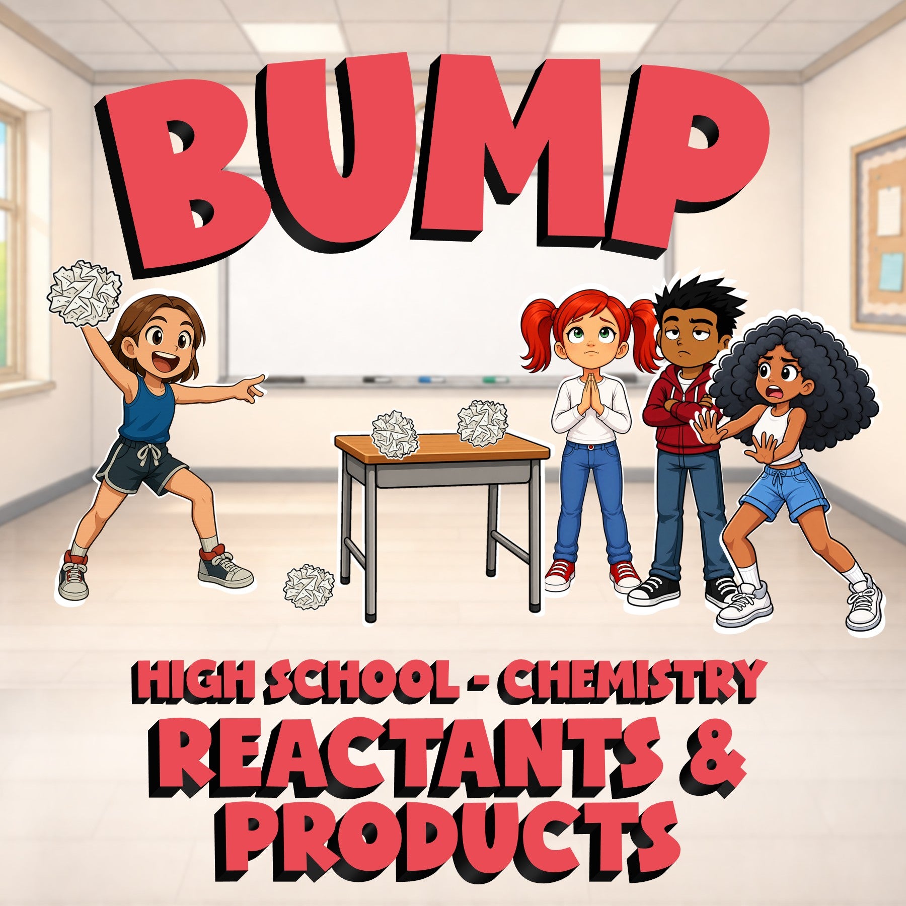Reactants & Products BUMP Science Game - No Prep Chemistry Review Activity