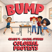 Colonial Protests BUMP Socials Game - No Prep Grade 4 Review Activity