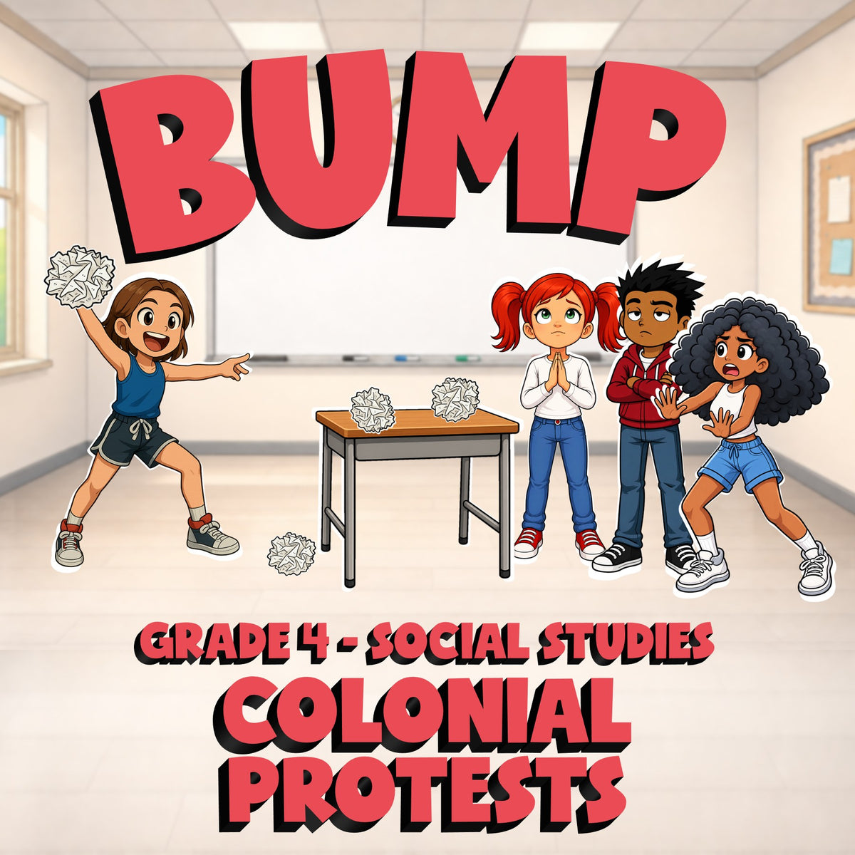 Colonial Protests BUMP Socials Game - No Prep Grade 4 Review Activity
