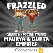 Maurya & Gupta Empires FRAZZLED Socials Game - No Prep Grade 6 Review Activity
