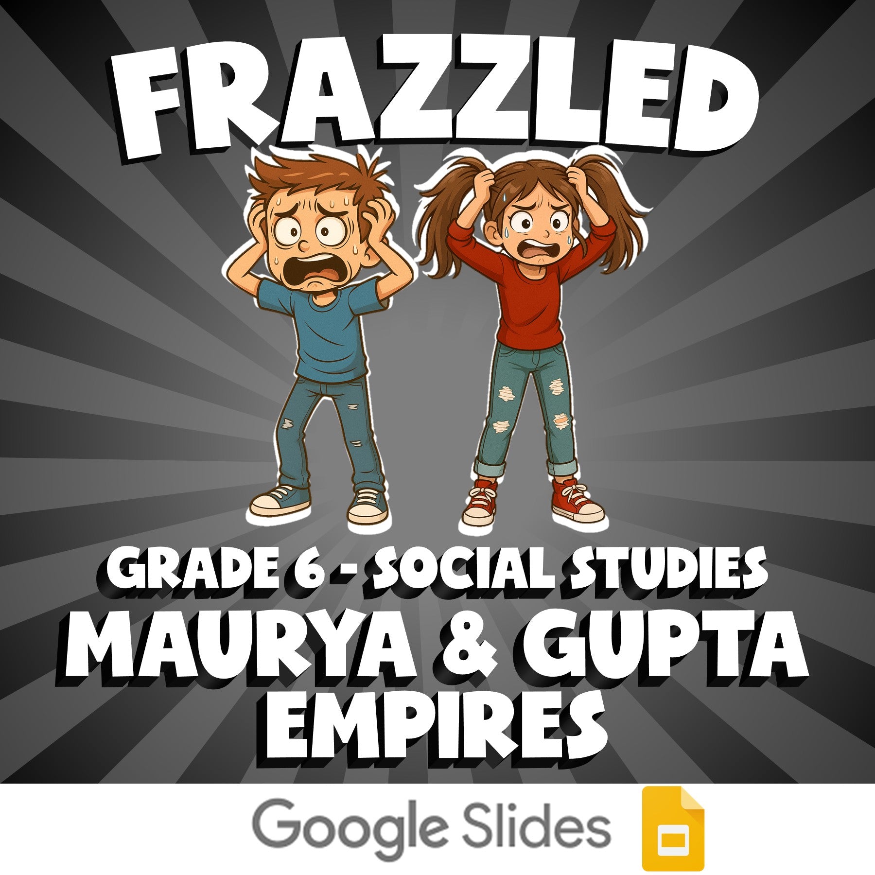 Maurya & Gupta Empires FRAZZLED Socials Game - No Prep Grade 6 Review Activity