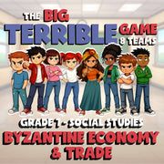 Byzantine Economy & Trade BIG TERRIBLE GAME - No Prep Grade 7 Socials Review