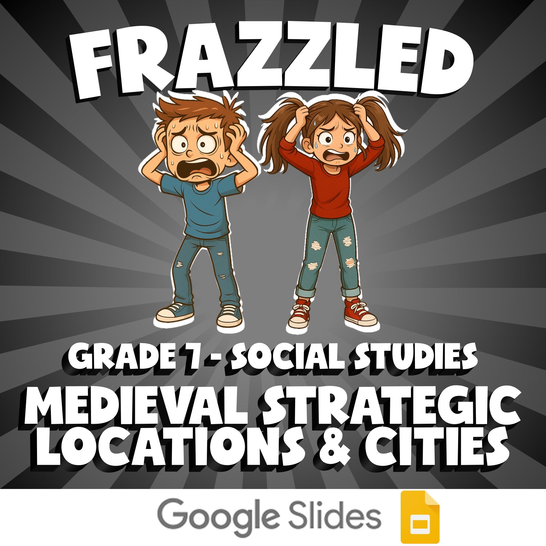 Medieval Strategic Locations & Cities FRAZZLED Socials Game - No Prep Grade 7