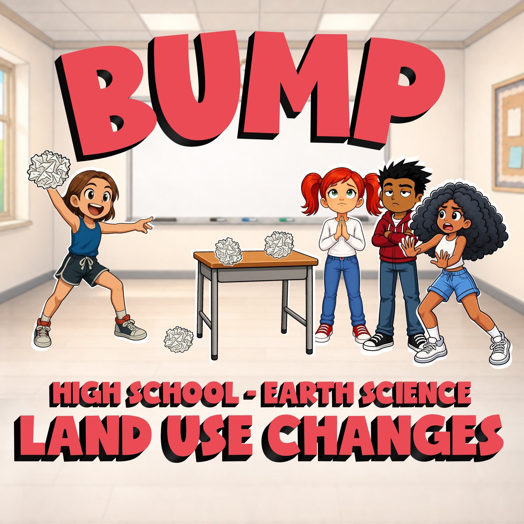 Land Use Changes BUMP Game - No Prep Earth Science Review Activity