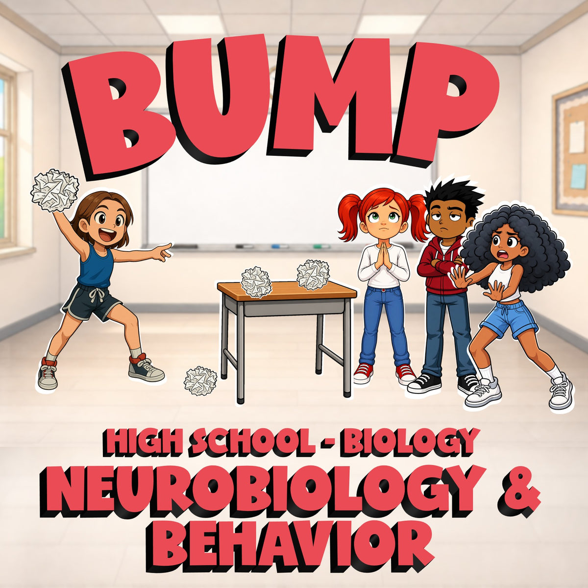 Neurobiology & Behavior BUMP Science Game - No Prep Biology Review Activity