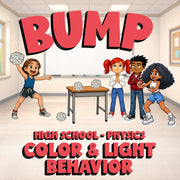 Color & Light Behavior BUMP Science Game - No Prep Physics Review Activity