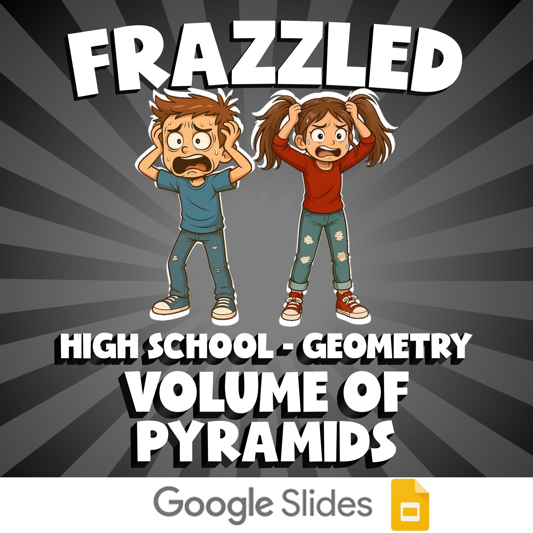 Volume of Pyramids FRAZZLED Math Game - No Prep Geometry Review Activity