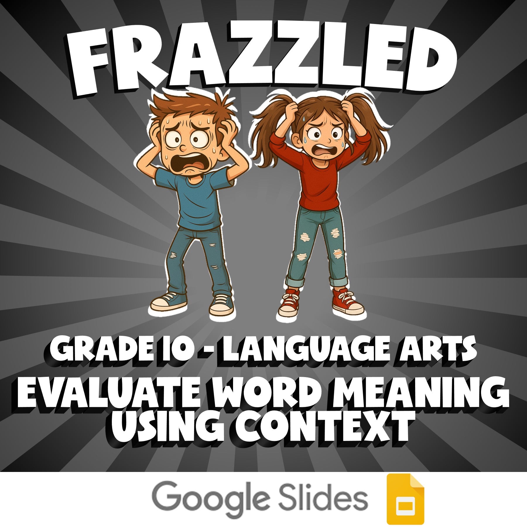 Evaluate Word Meaning Using Context FRAZZLED ELA Game - No Prep Grade 10 Review