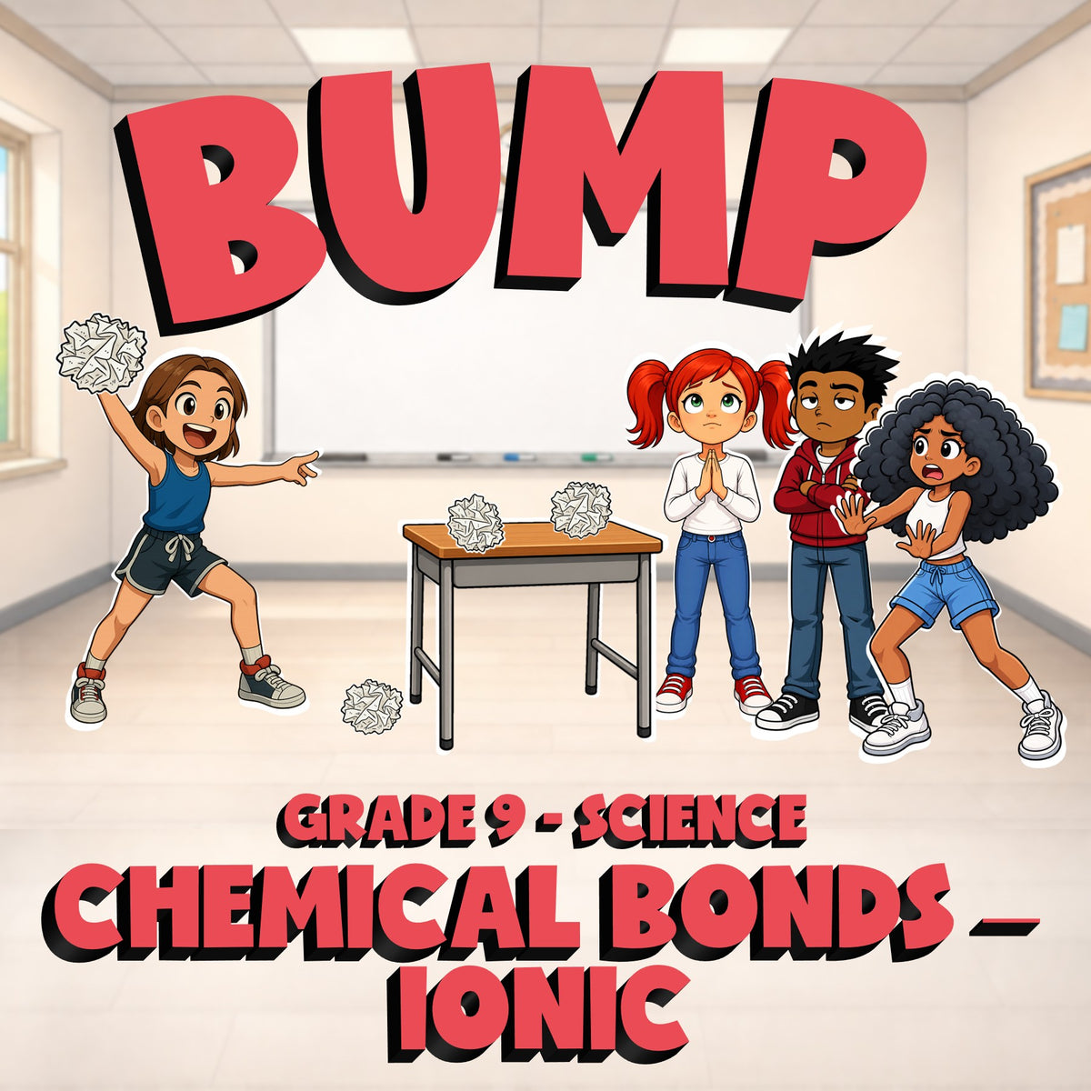 Chemical Bonds – Ionic BUMP Science Game - No Prep Grade 9 Review Activity