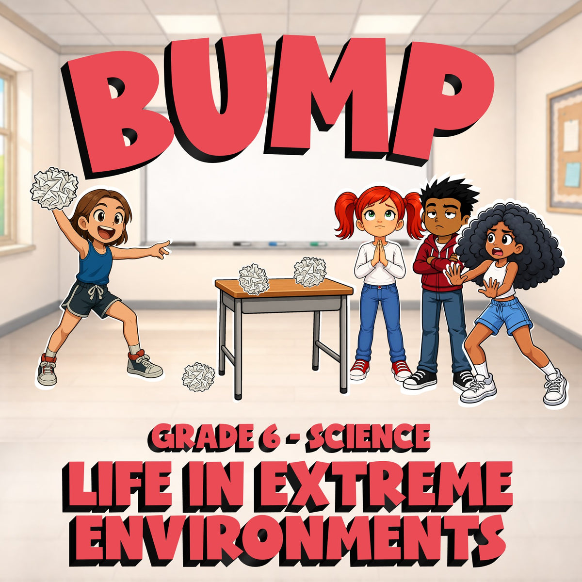 Life in Extreme Environments BUMP Science Game - No Prep Grade 6 Review Activity