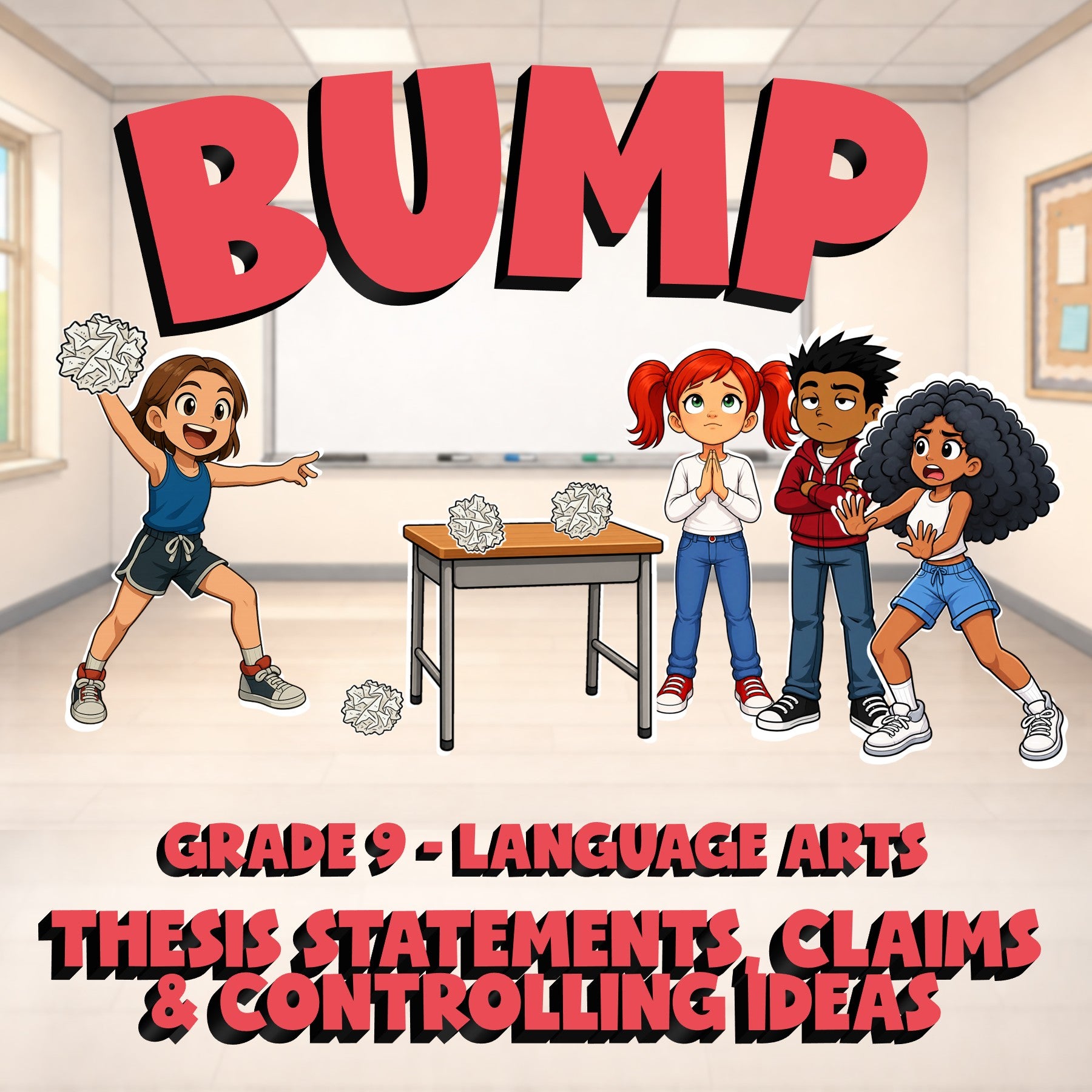 Thesis Statements, Claims & Controlling Ideas BUMP ELA Game - No Prep Grade 9