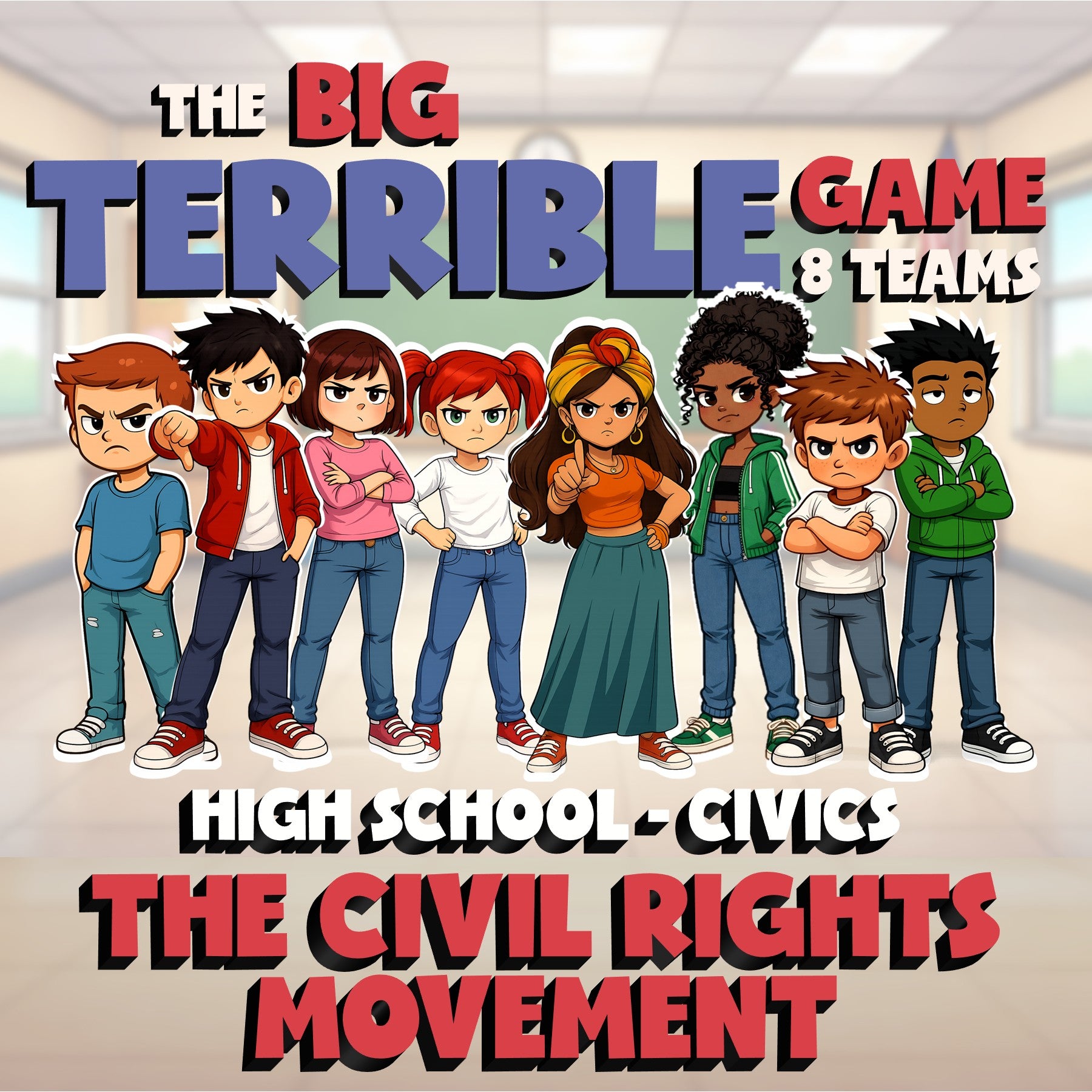 The Civil Rights Movement BIG TERRIBLE GAME - No Prep Civics Review Activity