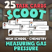 Measuring Gas Pressure SCOOT TASK CARDS Science Game - No Prep Chemistry Review