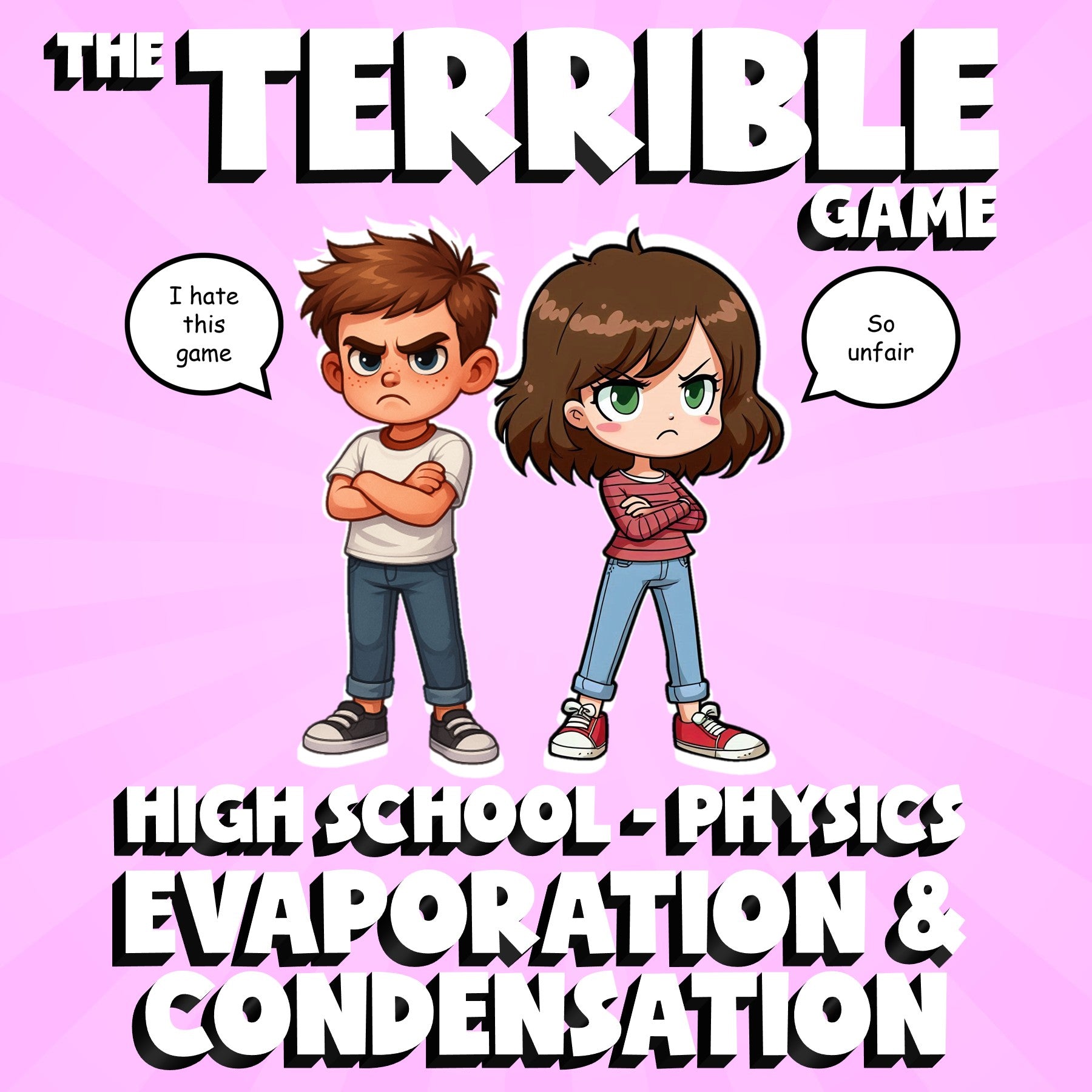 Evaporation & Condensation THE TERRIBLE GAME - No Prep Physics Science Review