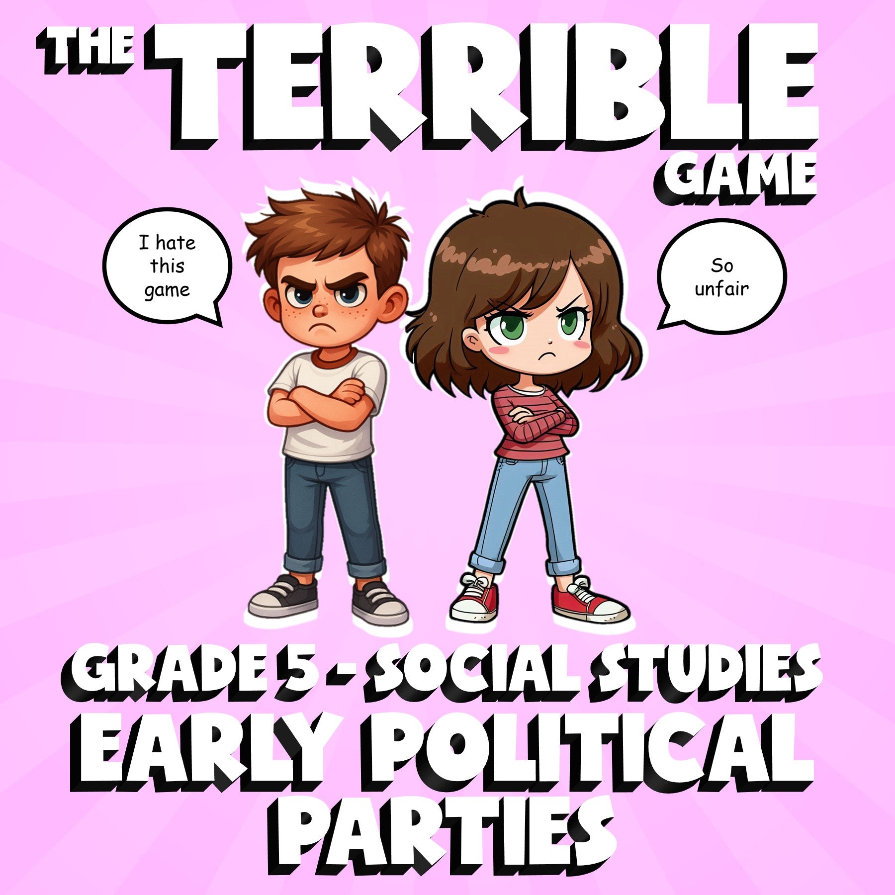 Early Political Parties THE TERRIBLE GAME - No Prep Grade 5 Socials Review