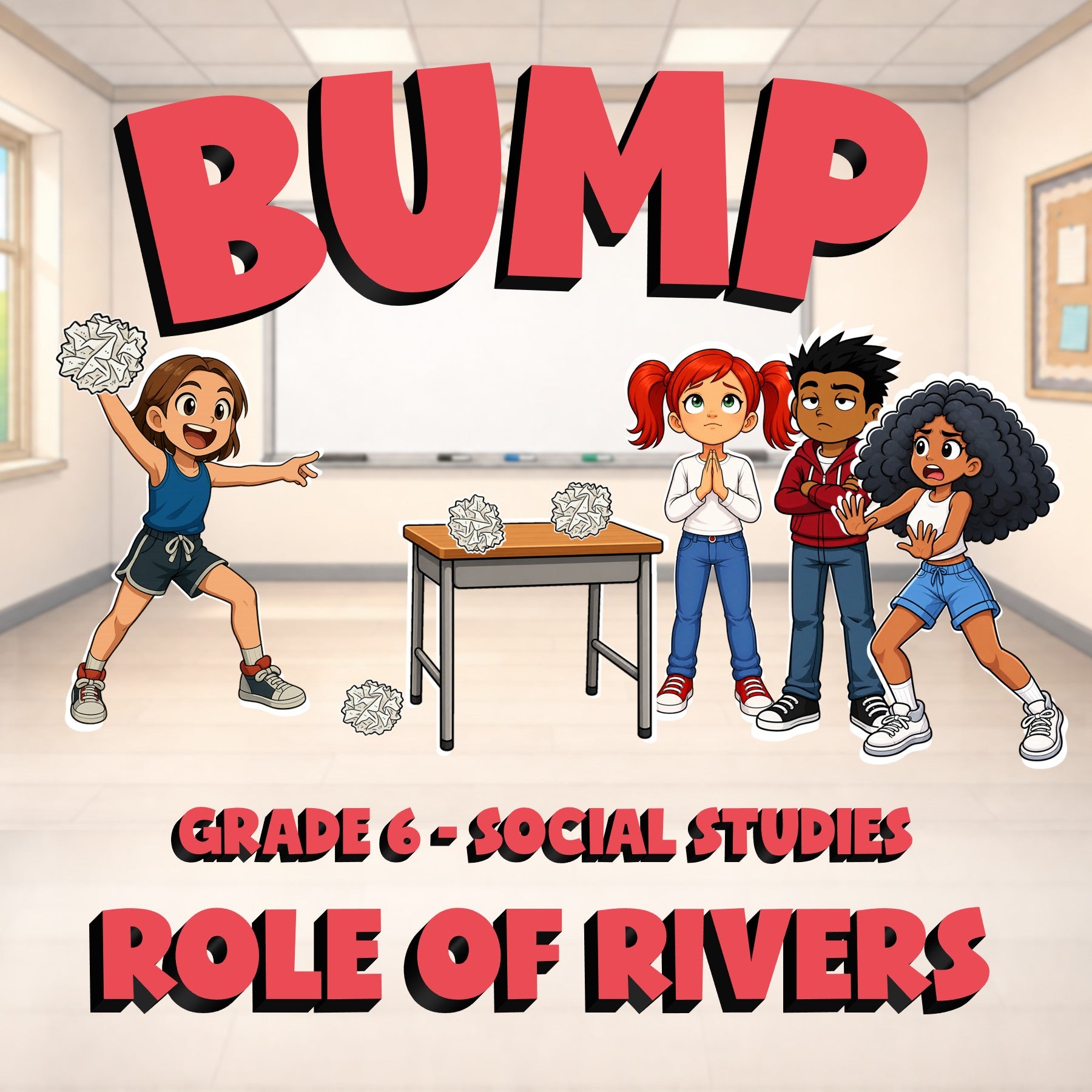 Role of Rivers BUMP Socials Game - No Prep Grade 6 Review Activity