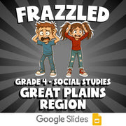 Great Plains Region FRAZZLED Socials Game - No Prep Grade 4 Review Activity